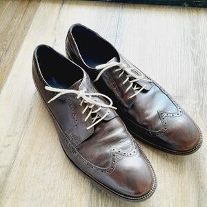 Cole Haan Williams Wingtip Oxford Shoes Brown Leather Career Business Sz:12 M